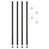 Sw59po36bl 042167924140 Alera Stackable Posts For Wire Shelving Black Pack
