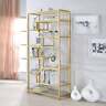 0840412123498 Acme Furniture Lecanga Clear Glass And Goldtone Metal