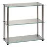 157002b 095285410101 Convenience Concepts Midnight Classic Black Glass Shelf Bookcase