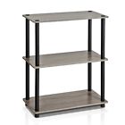 10024gyw-bk Furinno Compact Multipurpose Shelf Display Rack French Oa 816718021899