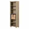 100262 South Shore Hopedale Narrow Shelf Bookcase With Rattan 066311070309