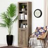 10486 South Shore Kanji Shelf Bookcase With Door Weathered 066311068139