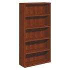 10755co  Hon Series Wood Bookcase Five Shelf Cognac 035349234854