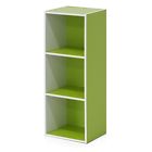 11003wh-gr Furinno Pasir Open Shelf Bookcase White Green 816718024395