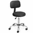 12509 Ukn Adjustable Lab Stool Medical Dental Office Exam Chair With Back Rolling Seat Blk 747925112509