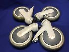 125x32 Tente Lot Of Cart Wheels Medical Or Industrial With Locks