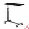 13067 Drive Medical New Portable Rolling Swivel Non Tilt Top Overbed Table Black