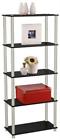 141119 Momentum Furnishings Tier Black Finish With Silver Accents 894544002527
