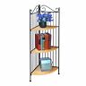 143023 Concepts Tier Metal Corner Bookcase Wicker 649423143231