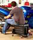 144333 Generic Mobile Work Seat Garage Toolbox Shop Mechanic Rolling Caddy 747925144333