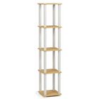 18026be-wh Furinno Compact Multipurpose Shelf With Square Tubes 816718026986