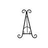 192551095601 Undisclosed Benzara Metal Display Stand With Arm Support