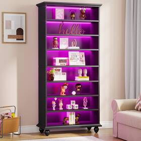 1easylife 036659149951 9-tier Tall Bookshelves Led Bookcase For Study Room