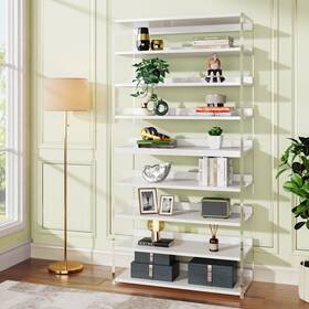 1easylife 036659186451 9-tier Wood And Acrylic Bookshelf Bookcase For Home Office