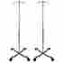 2-hook 38ivs002-2hk4c-11x2 Aaccessories 2x Rolling 4-leg Chrome Plated Iv Stand Pole Wheeled I V I.v Cart 0640671043854 640671043854
