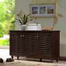 20543568 Strick Bolton Vadym Dark Brown Storage Shoe Cabinet Home Organizer