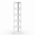 20559210 White Corner Bookcase Contemporary Open Back Living Room Furniture