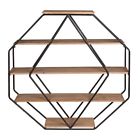 211230 Kate And Laurel Lintz Wood Octagon Floating Wall 032231537901