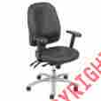277427 Paramount 8 Way Adjustable High Back Leather Chair Black