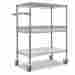 Sw543018ba 3-tier United Stationers Alera Wire Rolling Cart Black Anthracite Utility Carts 778889011829