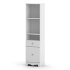 314303 Nexera Pixel White Bookcase Laminate Casings With Textured Lacquer Construction