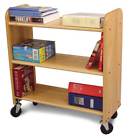 23789 3314 Catskill Craftsmen Library Book Truck Flat Shelves Natural 010246331400