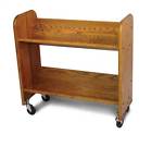 23794 3323 Catskill Craftsmen Media Cart Shelves Walnut Stained Oak 010246332308