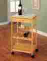 34131w-1 Organize It All Shelf Cart Basket Kitchen Sturdy Clean Mobility Food Plat Wine Glass Hold Bottle 5889332965127