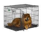 1518 41-70 Midwest Homes For Pets Icrate Double-door Pet Dog Travel Cage Plastic Bottom Black 027773007630