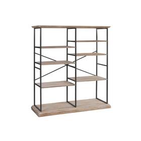 4d Concepts Inc 649423623702 Claremont Industrial Room Organizer Black/brown Farmhouse
