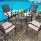 5-piece Set Pool Seats Wicker Elegant 4. Traditional Dining Patio Outdoor