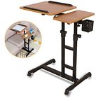 6 Overbed Tables Adjustable Laptop Cart With Wheels Side 6970472737275