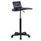 632181257005 Mobile Height Adjustable Laptop Computer Desk With Black Top