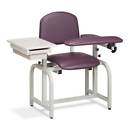 66020 Clinton Industries Blood Drawing Chair Black Padded Flip Arm Drawer