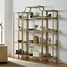 710244215862 Crosley Furniture Aimee Etagere Set Gold Glam Traditional