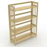 720825517216 Stony Edge No Assembly Folding Four Shelf Bookcase