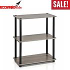 761531653416 Branded Standing Shelf Rack Tier Grey French Oak