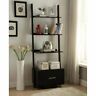 8043491bl Convenience Part Concepts American Heritage Ladder Bookcase With File Drawer