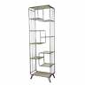 805845431589 And Home Quimby Black Nautral Staggered Tall Bookshelf