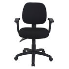 80716m Interion Fabric Task Chair Mid Back Black 707022347754