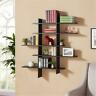 Xf151204bk 812743022801 Danya Five Level Black Asymetric Wall Shelf