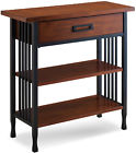 815199021220 Unbranded Leick Home Ironcraft Foyer Bookcase With Drawer