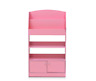 816718023091 Pink Faux Wood Etagere Bookcase With Doors Easy