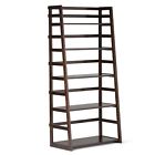 840469017887 Unbranded Normandy Ladder Shelf Bookcase Display Storage Brown