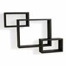 Yu008 878073001084 Danya Intersecting Espresso Wall Shelf