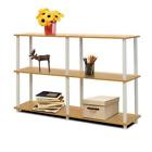 99130be-wh Furinno Double Display Rack Beech In 736211519696