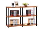 29.5x47.2x11.6in 99130lc-bk Furinno Double Storage Display Rack Lightcherry Black 736211700919