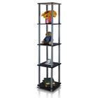 99132bk-gy Furinno Rack Display Shelf Black Grey In 736211519290