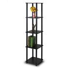 99132ex-bk Furinno Corner Display Shelf Espresso Black In 736211698810