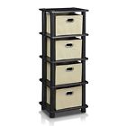 99150ko 99150ko-bk-lb Furinno Laci System Rack Oak In 816718020076